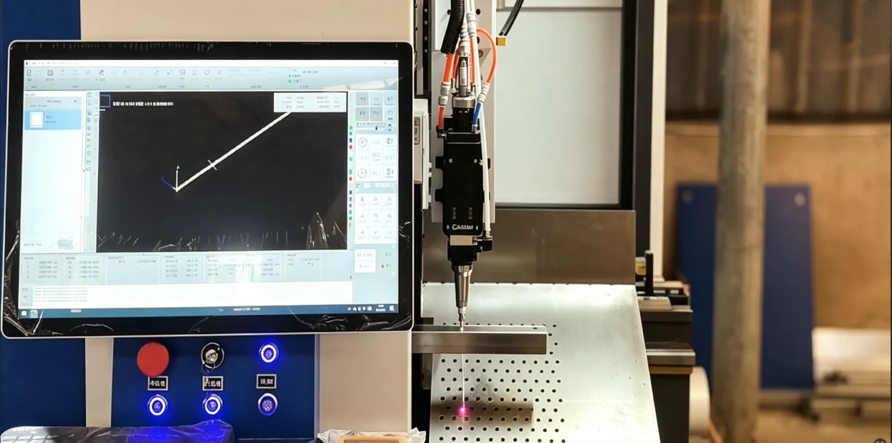 CHYLASER laser solution on-site at a Fitness Equipment Manufacturing customer