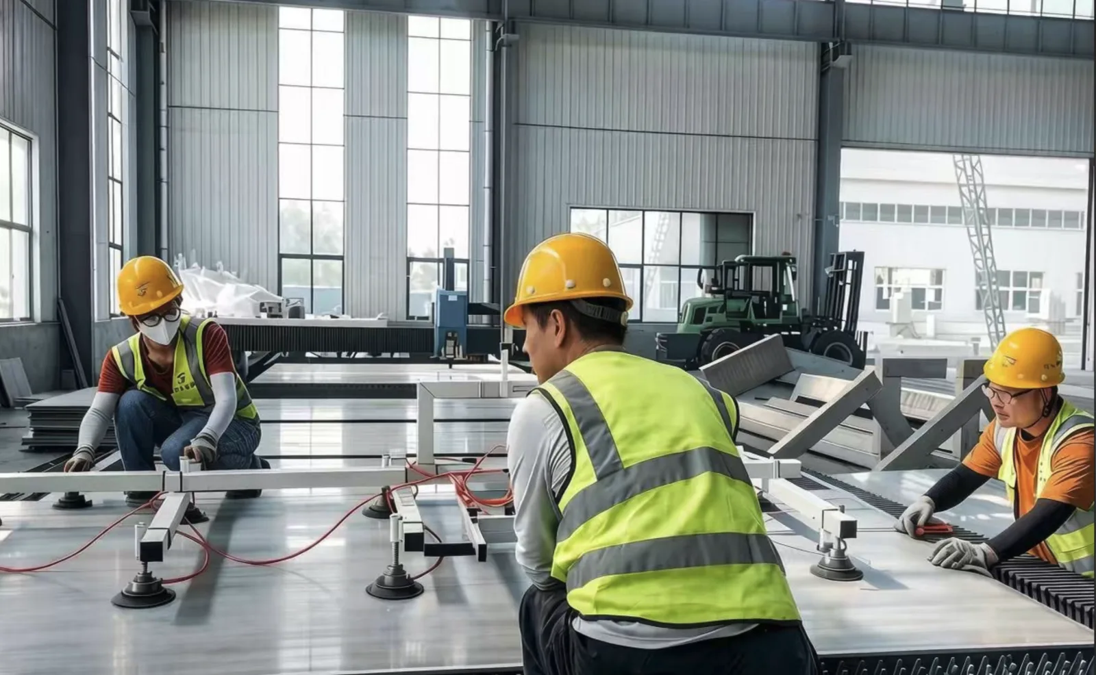 CHYLASER laser solution on-site at a Steel Structures customer